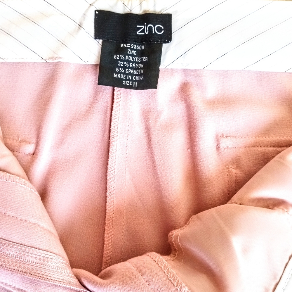 BARBIE PINK🎀/NWOT ZINC Pink Wrinkle Resistant Pants - Picture 10 of 12